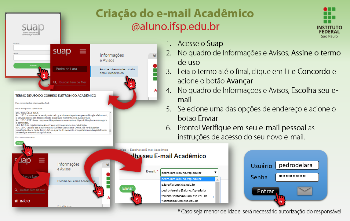 Tutorial para criar conta @aluno.ifsp.edu.br